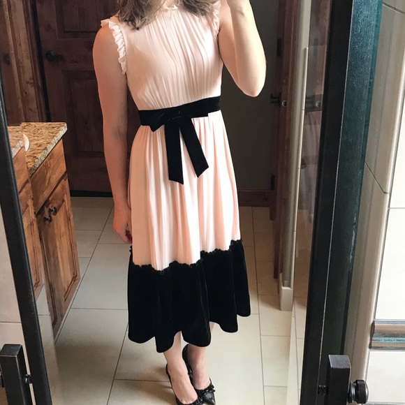 kate spade black velvet dress